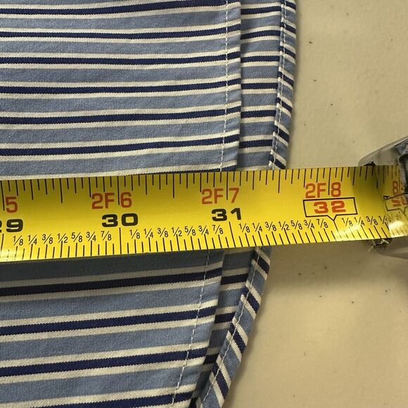 Ralph Lauren Shirt Men's XXL Blue Striped Button Up/ Down Classic Fit Pony Logo - Picture 8 of 13
